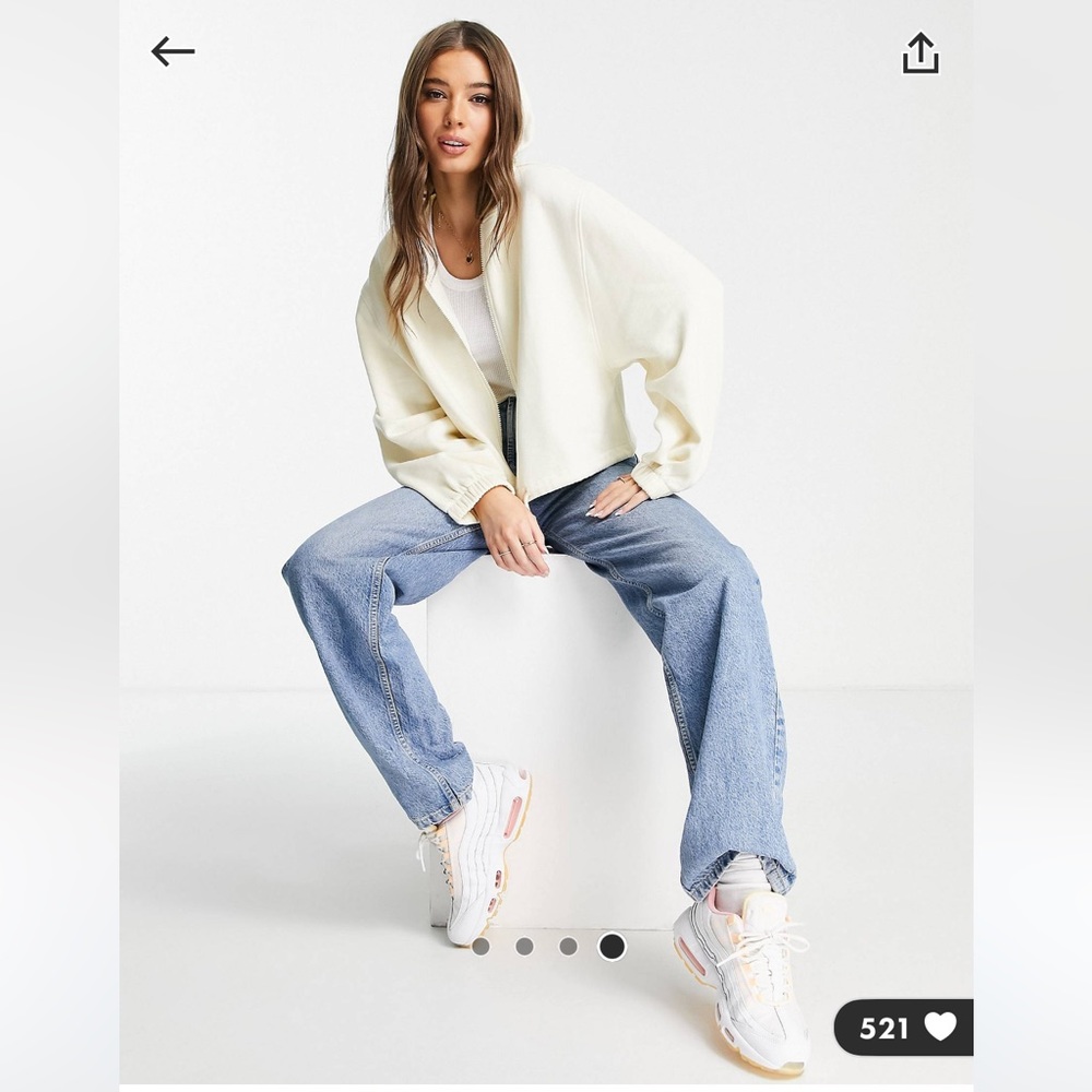 ASOS design boxy zip up hoodie